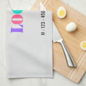 カスタム文字ロゴとキッチンタパーソナライズされたオル キッチンタオル (四つ折り)