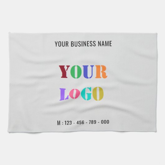 カスタム文字ロゴとキッチンタパーソナライズされたオル キッチンタオル (横)