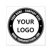 カスタム文字ロゴとビジネスカラーのラウンドスタンプ セルフインキングスタンプ (デザイン)