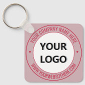 カスタム文字ロゴとビジネスキーチェーンカラー キーホルダー (正面)