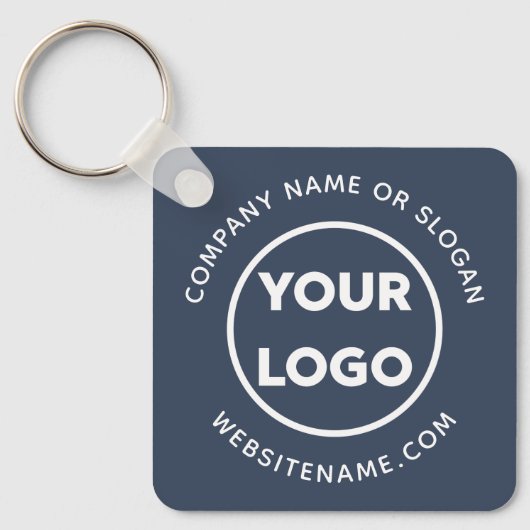 カスタム文字ロゴとビジネス企業のスワッグ海軍 キーホルダー (正面)