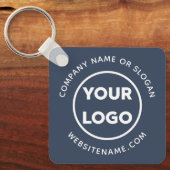 カスタム文字ロゴとビジネス企業のスワッグ海軍 キーホルダー (正面)