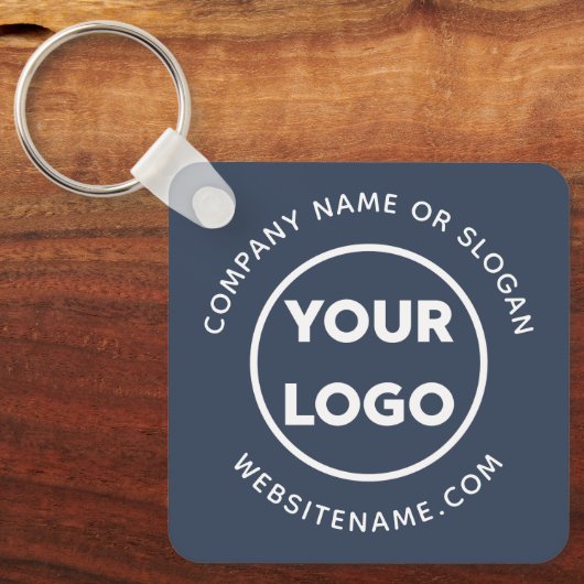 カスタム文字ロゴとビジネス企業のスワッグ海軍 キーホルダー (正面)