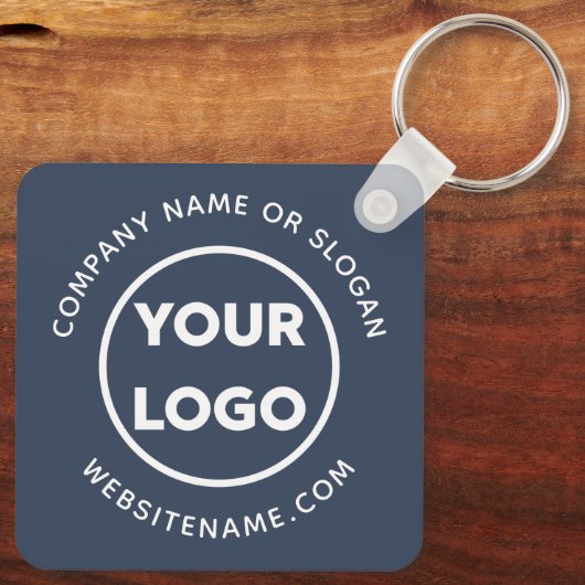 カスタム文字ロゴとビジネス企業のスワッグ海軍 キーホルダー (裏面)