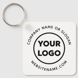 カスタム文字ロゴとビジネス企業のスワッグ白 キーホルダー
