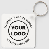 カスタム文字ロゴとビジネス企業のスワッグ白 キーホルダー (裏面)
