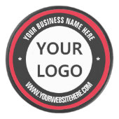 カスタム文字ロゴとホッケーパック – お使いの色 アイスホッケーパック (正面)