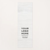 カスタム文字ロゴとライトウッドエレガント ヨガマット (正面)