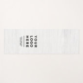 カスタム文字ロゴとライトウッドエレガント ヨガマット (正面(横))