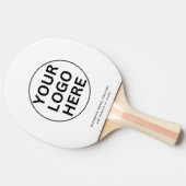 カスタム文字ロゴとロゴLプロモーションブラック&ホワイト 卓球ラケット (横)