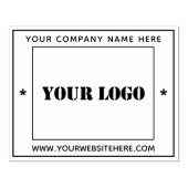 カスタム文字ロゴと四角ゴム印 ラバースタンプ (インプリント)