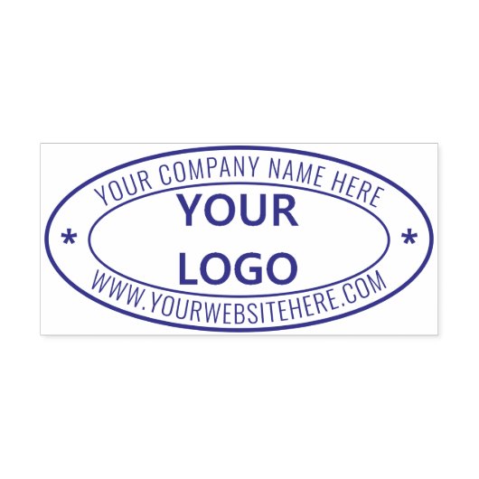 カスタム文字ロゴと楕円スタンプ セルフインキングスタンプ (デザイン)