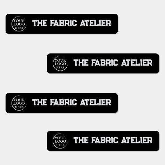 カスタム文字ロゴと黒い布の衣料品ラベル ラベル (グループ)