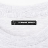 カスタム文字ロゴと黒い布の衣料品ラベル ラベル (貼付)