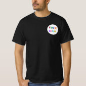 カスタム文字ロゴとTシャツ選択カラー Tシャツ (正面)