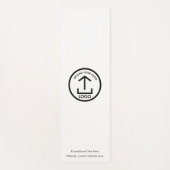 カスタム文字ロゴの宣伝白黒 ヨガマット (正面)