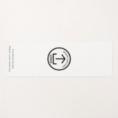 カスタム文字ロゴの宣伝白黒 ヨガマット (正面(横))