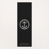 カスタム文字ロゴの宣伝白黒 ヨガマット (正面)