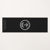 カスタム文字ロゴの宣伝白黒 ヨガマット (正面(横))