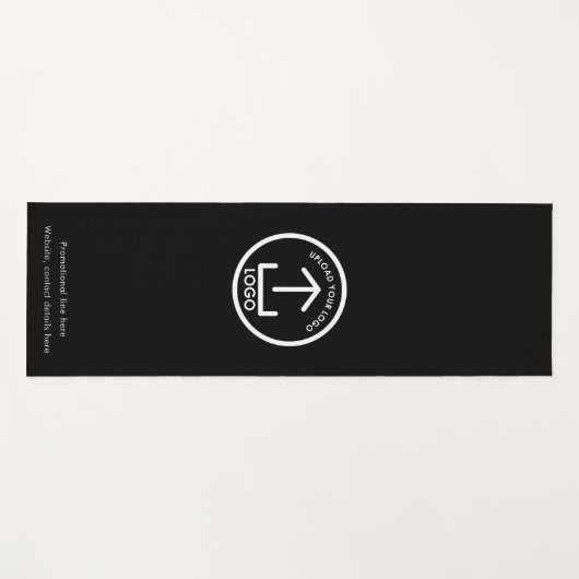 カスタム文字ロゴの宣伝白黒 ヨガマット (正面(横))