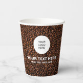 カスタム文字ロゴはこちらマーケティングコーヒー 紙コップ (裏面)