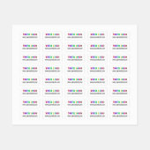 カスタム文字ロゴパーソナライズされた- ラベル (シート)