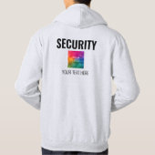 カスタム文字ロゴ両面メンズセキュリモダンティ パーカ (裏面)