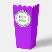 カスタム文字ロゴ入りポップコーンボックスカラー フェイバーボックス (裏面)