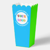 カスタム文字ロゴ入りポップコーン入りカラー フェイバーボックス (裏面)