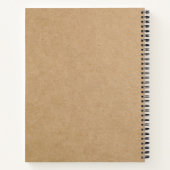 カスタム文字ロゴ及びクラフトスタイル手帳 ノートブック (裏面)