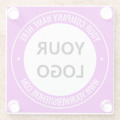 カスタム文字ロゴ及びコーヒーグラスのコースター ガラスコースター (裏面)