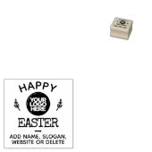 カスタム文字ロゴ及びハッピーイースター卵 ラバースタンプ (押印)
