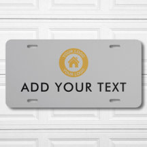 カスタム文字ロゴ及びビジネスグレーライセンスプレート