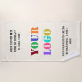 カスタム文字ロゴ及びビーチタオル ビーチタオル (正面)