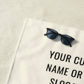 カスタム文字ロゴ及びビーチタオル ビーチタオル (インサイチュ)