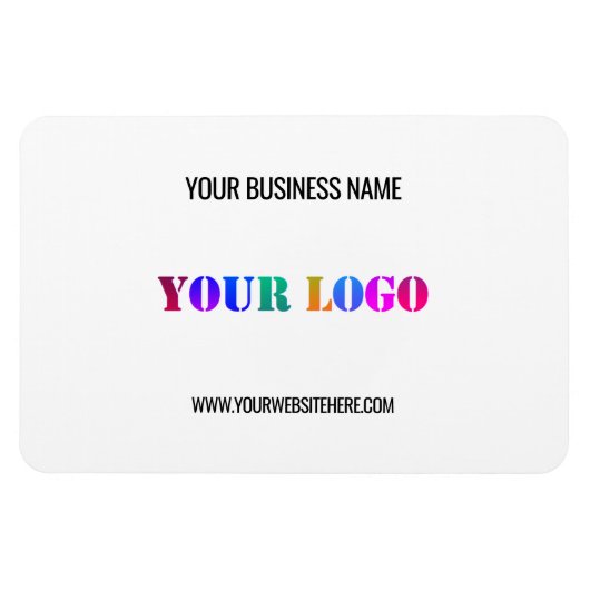 カスタム文字ロゴ及びマグネットテンプレート マグネット (横)