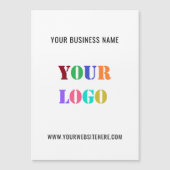 カスタム文字ロゴ及び名刺マグネットテンプレート (正面)