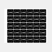 カスタム文字ロゴ及び正方形ファブリックウェア ラベル (シート)