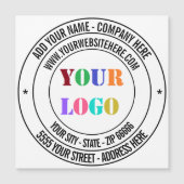 カスタム文字ロゴ宣伝用名刺マグネット (正面)