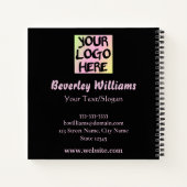 カスタム文字ロゴ業務用スパイラルノートブック ノートブック (裏面)