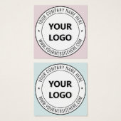 カスタム文字ロゴ業務表示カードテンプレート (正面&裏面)