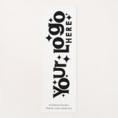 カスタム文字ロゴ白黒レトロ ヨガマット (正面)