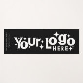 カスタム文字ロゴ白黒レトロ ヨガマット (正面(横))