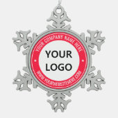 カスタム文字ロゴ・クリスマスオーナメント スノーフレークピューターオーナメント (正面)