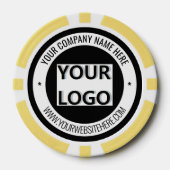 カスタム文字ロゴ、トランプのポーカーチップ ポーカーチップ (正面)