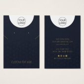 カスタム文字ロゴ・ネックレスイヤリングディスプレイカード (正面&裏面)