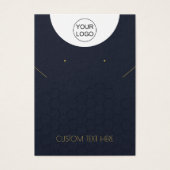 カスタム文字ロゴ・ネックレスイヤリングディスプレイカード (正面)