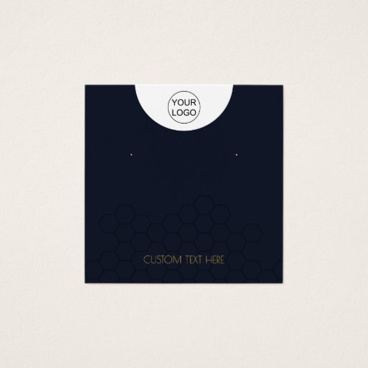 カスタム文字ロゴ・ネックレスイヤリングディスプレイカード (正面)