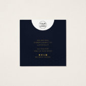 カスタム文字ロゴ・ネックレスイヤリングディスプレイカード (裏面)