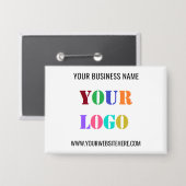 カスタム文字ロゴ/ビジネスのプロモーションボタン 缶バッジ (正面/裏面)